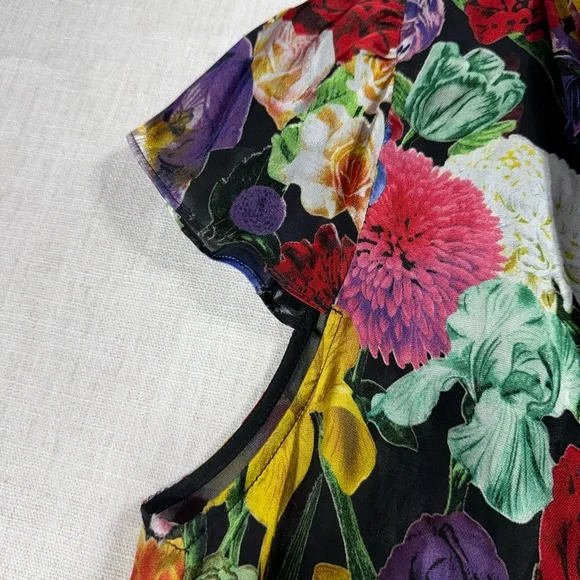 Alice + Olivia Colorful Floral Blouse - Picture 3 of 8